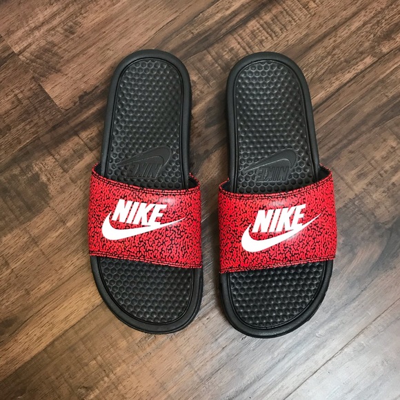 nike red slide